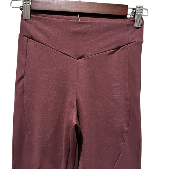 Gymshark Lustre Leggings In Winter Berry Red Women’s Size Small Activewear Gym - Picture 2 of 7
